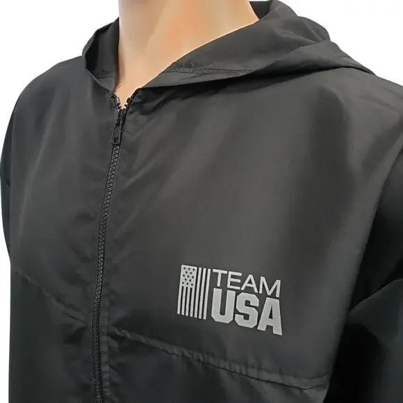 NWOT United States Olympic Team Windbreaker Jacket Hoodie 3XL Made in USA VTG - Picture 7 of 12